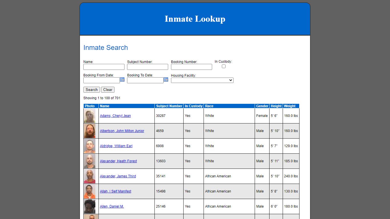 Inmate Search - Chesapeake, Virginia